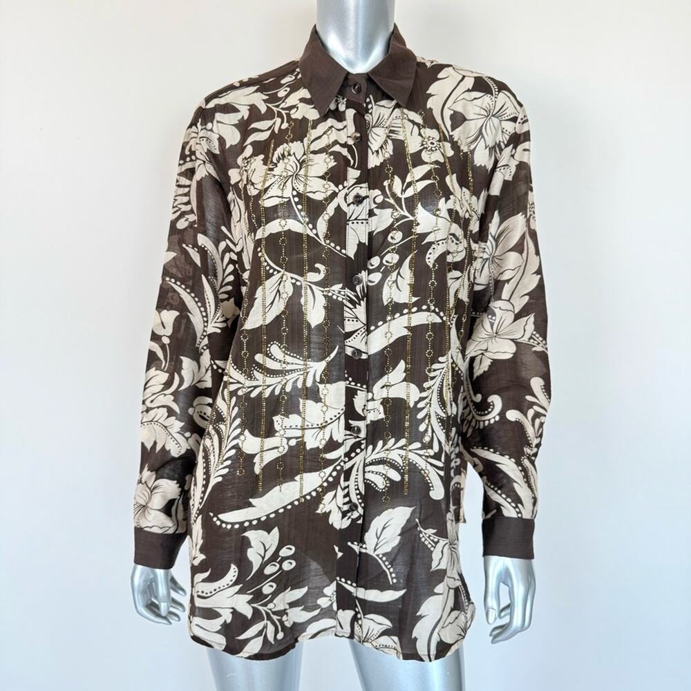 NEW!!! GALITA women cotton blend blouse size L